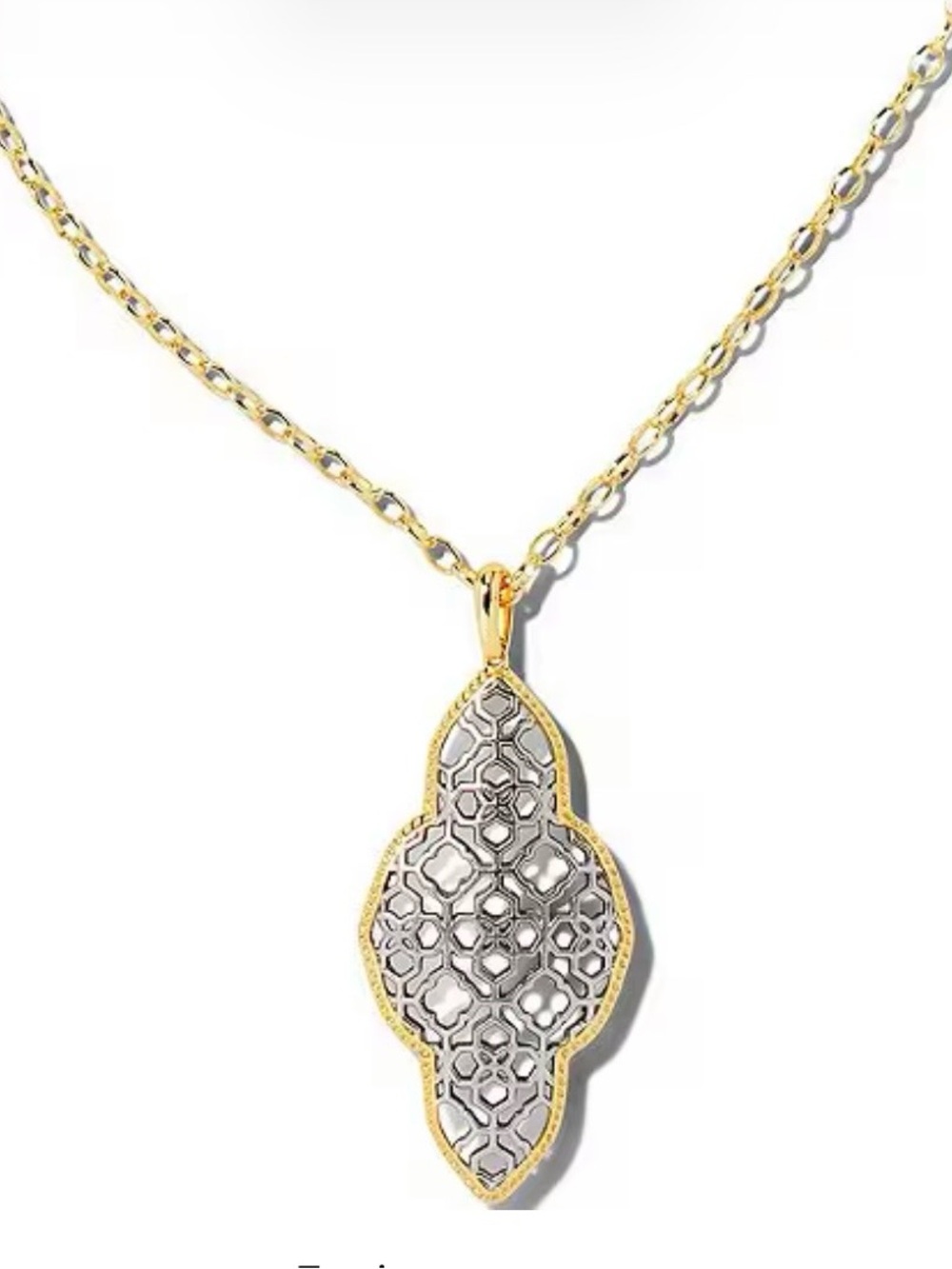 Kendra Scott mixed metal long Pendant Necklace